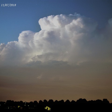 Cumulonembi in aria secca sull'alto Piemonte 11/07/2018